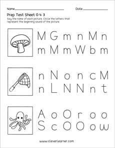 Free Preschool-PreK-Kindergarten letter A-Z activity worksheets for kids