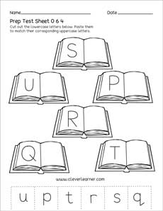 Free Preschool uppercase and lowercase letter activity worksheets for children