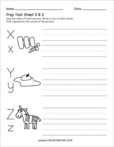 Free Preschool-PreK-Kindergarten letter A-Z activity worksheets for kids