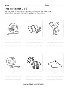 Uppercase letter printable test sheets for preschool moms