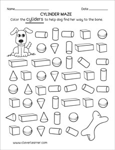 Free PreK Three-Dimension Shape and Form Worksheets