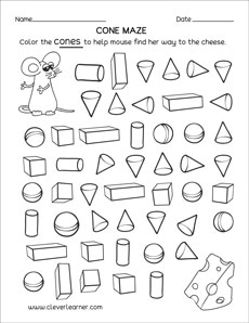 Fun #D Shape Sorting worksheets for kids