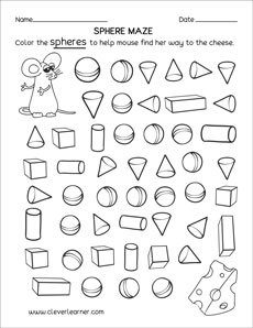 Kindergarten 3-Dimensional Shapes and Forms Printables