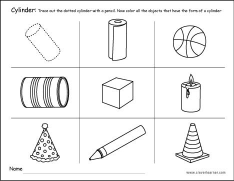 Free Preschool 3-D Cylinder Shape Activities