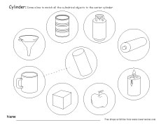 Easy 3D Shape and Form Identification Worksheets for preK kids