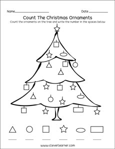 Christmas Tree COloring Activity For Kids
