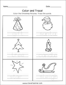 Christmas Tree COloring Activity For Kids
