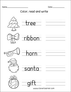 Christmas Tree COloring Activity For Kids