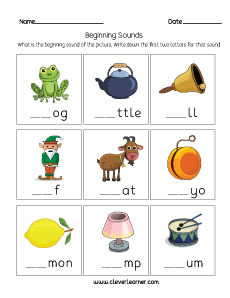 Beginning Sounds Worksheets