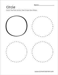 Free circle shape activities for preschool children