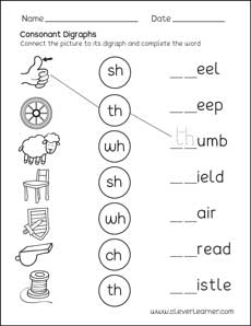 Free preschool consonant digraphs