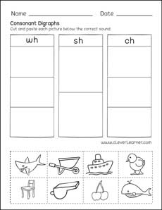 Free preschool consonant digraphs