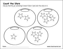 Objects with Star shapes for kindergarten children