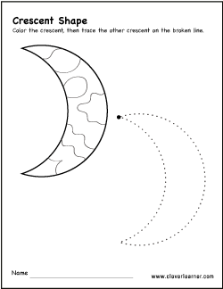 Crescent Shape identification activities for PreK children