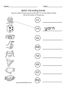 Consonant ending blends