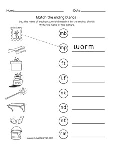 Consonant ending blends