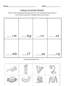 Consonant ending blends