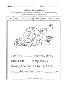 First grade verbs worksheets. Help children identify verbs in this collection of free verb worksheets.