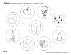 Fun #D Shape Sorting worksheets for kids