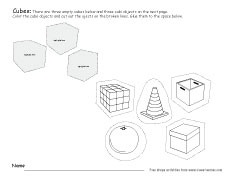 Fun 3D Shape Sorting worksheets for kids