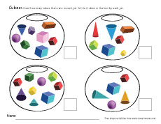 Easy 3D Shape and Form Identification Worksheets for preK kids