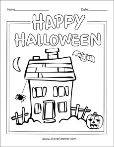 Free Halloween Color Worksheets for PreK children