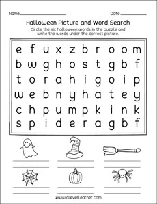 Halloween Theme Maze worksheets for kindergarten and first grade