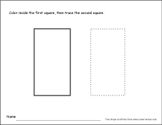 Free Rectangle shape activities for preschool children