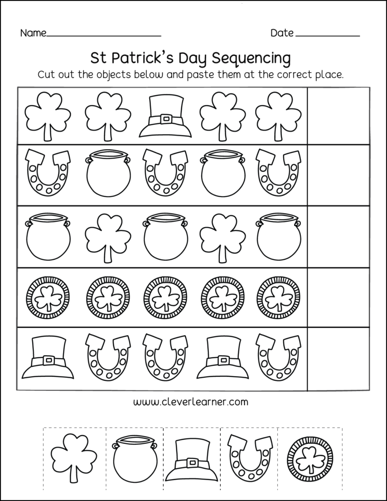 Free St Patricks Day Activity sheets for children