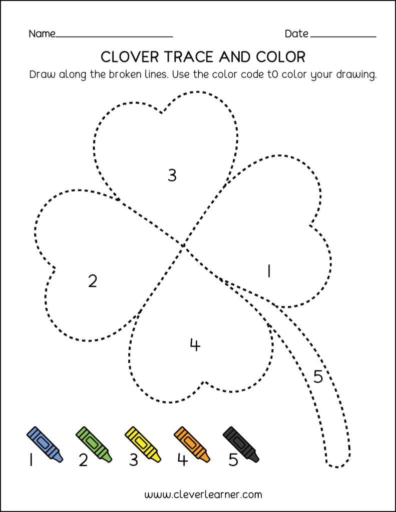 St Patricks Day Theme Maze worksheets for kindergarten and first grade