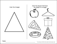 Triangle Shape Activity Worksheet For Children – CleverLearner ...