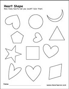 Printable Heart Shape Printables for Kindergarten Kids