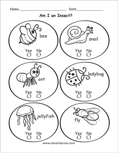 Fun insects printables for kids