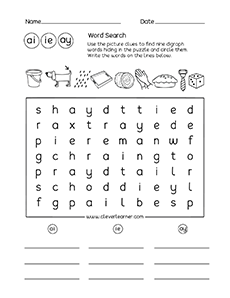 Free Kindergarten vowel digraph activities