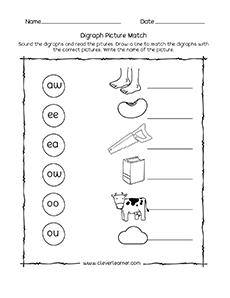 Free Kindergarten vowel digraph activities