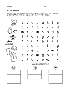 Free Kindergarten vowel digraph activities