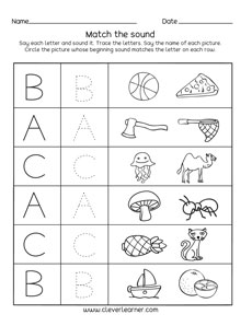 PreK Letter A Phonics Worksheets for Homeschool Preschoolers