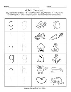 Phonics Letter H Sound Activity With Pictures for Preschool Children