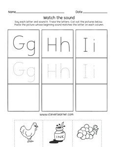 Free Letter G Sounds Activity For Preschool Kids