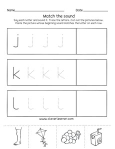 PreK Letter J Phonics Worksheets for Homeschool Preschoolers