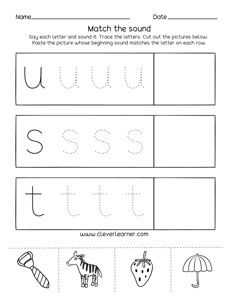 PreK Letter S Phonics Worksheets for Homeschool Preschoolers