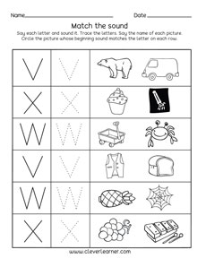 Fun Preschool Phonics Letter X Sound Activity Printables