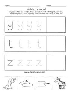 Fun Preschool Phonics Letter Y Sound Activity Printables