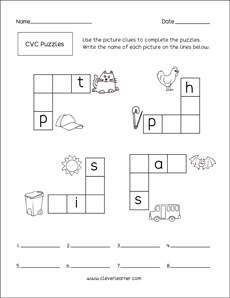 CVC Words Practice For Kindergarten