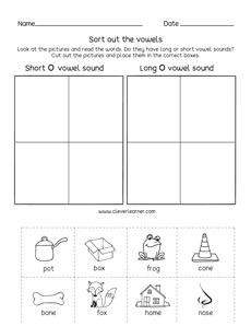 first grade vowel sorting activity worksheets