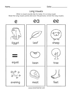 Long Vowel Sounds Phonics Pack