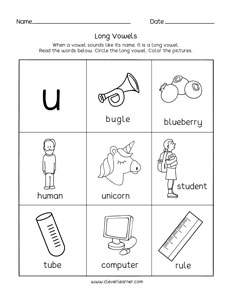 Long Vowel Sounds Activity Worksheets