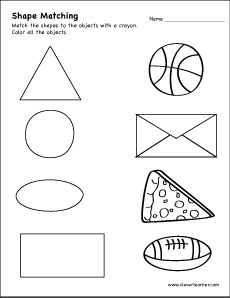 Free Triangle shape worksheets