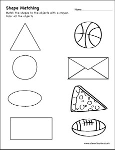 Free Triangle shape worksheets