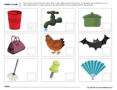 Middle Sounds Worksheets For Homeschool Kids